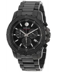 Movado Series 800  Chronograph Quartz Men's Watch, PVD, Black Dial, 2600119