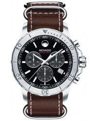 Movado Series 800  Quartz Men's Watch, Stainless Steel, Black Dial, 2600130