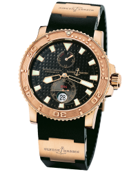 Ulysse Nardin Maxi Marine Diver  Automatic Certified Men's Watch, 18K Rose Gold, Black Dial, 266-33-3A/92