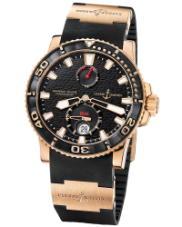 Ulysse Nardin Maxi Marine Diver  Automatic Certified Men's Watch, 18K Rose Gold, Black Dial, 266-33-3A/922