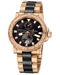 Ulysse Nardin Maxi Marine Diver  Automatic Certified Men's Watch, 18K Rose Gold, Black Dial, 266-33-8C/92