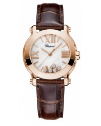 Chopard Happy Diamonds  Quartz Women's Watch, 18K Rose Gold, Mother Of Pearl Dial, 274189-5001