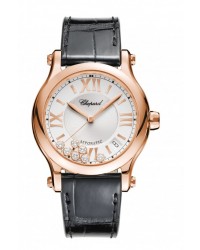 Chopard Happy Diamonds  Automatic Women's Watch, 18K Rose Gold, Silver Dial, 274808-5001