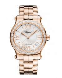 Chopard Happy Diamonds  Automatic Women's Watch, 18K Rose Gold, Silver Dial, 274808-5004