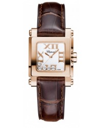 Chopard Happy Diamonds  Quartz Women's Watch, 18K Rose Gold, White Dial, 275349-5001
