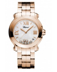 Chopard Happy Diamonds  Quartz Women's Watch, 18K Rose Gold, Mother Of Pearl Dial, 277472-5002
