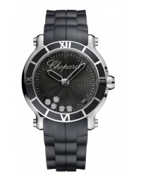 Chopard Happy Diamonds  Quartz Women's Watch, Stainless Steel, Black Dial, 278551-3002
