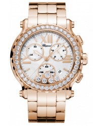 Chopard Happy Diamonds  Chronograph Quartz Women's Watch, 18K Rose Gold, Mother Of Pearl Dial, 283583-5006