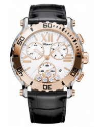 Chopard Happy Diamonds  Chronograph Quartz Women's Watch, 18K Rose Gold, White Dial, 288499-6001