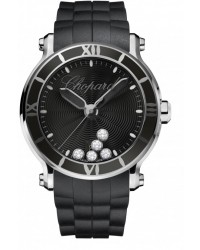 Chopard Happy Diamonds  Quartz Women's Watch, Stainless Steel, Black Dial, 288525-3005