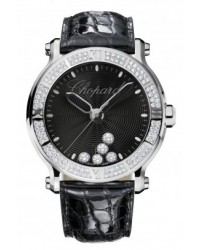 Chopard Happy Diamonds  Quartz Women's Watch, Stainless Steel, Black Dial, 288525-3006
