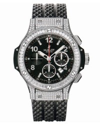 Hublot Big Bang 44mm  Chronograph Automatic Unisex Watch, Stainless Steel, Black Dial, 301.SW.130.RX.094