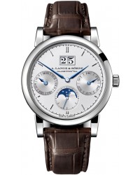 A. Lange & Sohne Saxonia  Automatic Men's Watch, 18K White Gold, Silver Dial, 330.026