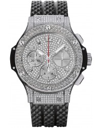 Hublot Big Bang 41mm  Chronograph Automatic Men's Watch, Stainless Steel, Diamond Pave Dial, 341.SX.9010.RX.1704