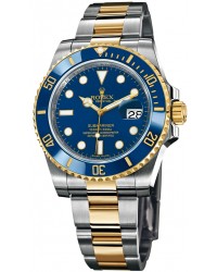 Rolex Submariner Date  Automatic Men's Watch, 18K Yellow Gold, Blue Dial, 116613LB