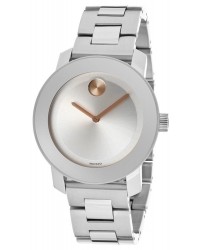 Movado Bold  Quartz Men's Watch, Stainless Steel, Silver Dial, 3600084