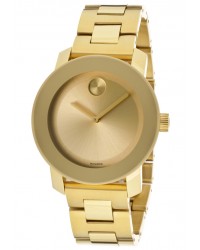 Movado Bold  Quartz Men's Watch, Gold Plated, Gold Dial, 3600085