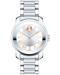 Movado Bold  Quartz Women's Watch, Stainless Steel, Silver Dial, 3600244