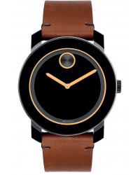Movado Bold  Quartz Men's Watch, Stainless Steel, Black Dial, 3600274