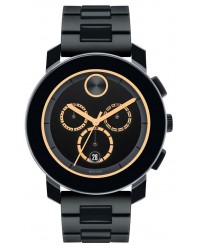 Movado Bold  Quartz Men's Watch, Stainless Steel, Black Dial, 3600275