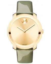 Movado Bold  Quartz Women's Watch, Ion Plated Steel, Gold Dial, 3600312