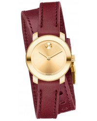 Movado Bold  Quartz Women's Watch, Ion Plated Steel, Gold Dial, 3600344