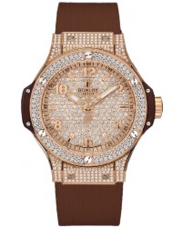 Hublot Big Bang 38mm  Quartz Women's Watch, 18K Rose Gold, Diamond Pave Dial, 361.PC.9010.RC.1704