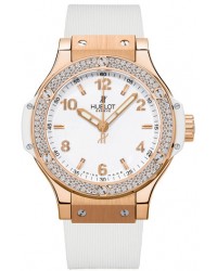 Hublot Big Bang 38mm  Quartz Women's Watch, 18K Rose Gold, White Dial, 361.PE.2010.RW.1104