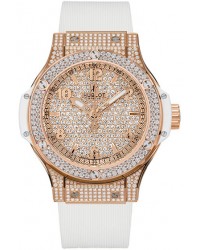 Hublot Big Bang 38mm  Quartz Women's Watch, 18K Rose Gold, Diamond Pave Dial, 361.PE.9010.RW.1704