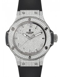 Hublot Big Bang 38mm  Quartz Women's Watch, Stainless Steel, Diamond Pave Dial, 361.SX.9010.RX.1704