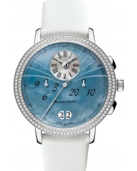 Blancpain Leman  Chronograph Flyback Women's Watch, Stainless Steel, Mother Of Pearl & Diamonds Dial, 3626-4544L-64A