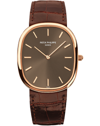 Patek Philippe Golden Ellipse  Automatic Men's Watch, 18K Rose Gold, Brown Dial, 3738/100R-001