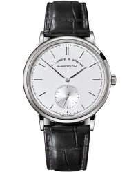 A. Lange & Sohne Saxonia  Automatic Men's Watch, 18K White Gold, Silver Dial, 380.026