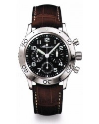 Breguet Type XX  Chronograph Automatic Men's Watch, Stainless Steel, Black Dial, 3800ST/92/9W6