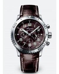Breguet Type XX  Chronograph Automatic Men's Watch, Stainless Steel, Brown Dial, 3810ST/92/9ZU