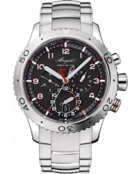 Breguet Type XX  Chronograph Automatic Men's Watch, Stainless Steel, Black Dial, 3880ST/H2/SX0