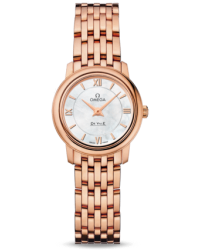 Omega De Ville  Quartz Small Women's Watch, 18K Rose Gold, White Mother Of Pearl Dial, 424.50.24.60.05.002