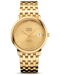 Omega De Ville  Automatic Unisex Watch, 18K Yellow Gold, Champagne Dial, 424.50.37.20.08.001