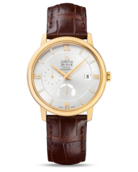 Omega De Ville  Automatic Men's Watch, 18K Yellow Gold, Silver & Diamonds Dial, 424.53.40.21.52.001