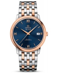 Omega De Ville  Automatic Women's Watch, Steel & 18K Rose Gold, Blue Dial, 424.20.37.20.03.002