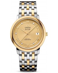 Omega De Ville  Automatic Women's Watch, Steel & 18K Yellow Gold, Champagne Dial, 424.20.37.20.58.002