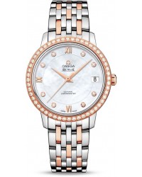 Omega De Ville  Automatic Women's Watch, Steel & 18K Rose Gold, Mother Of Pearl Dial, 424.25.33.20.55.002
