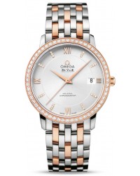 Omega De Ville  Automatic Women's Watch, Steel & 18K Rose Gold, Silver Dial, 424.25.37.20.52.001