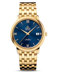 Omega De Ville  Automatic Men's Watch, 18K Yellow Gold, Blue Dial, 424.50.37.20.03.001