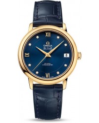 Omega De Ville  Automatic Women's Watch, 18K Yellow Gold, Blue Dial, 424.53.33.20.53.002