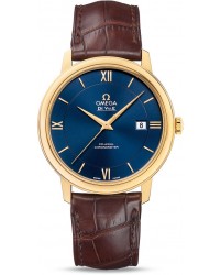 Omega De Ville  Automatic Men's Watch, 18K Yellow Gold, Blue Dial, 424.53.40.20.03.001