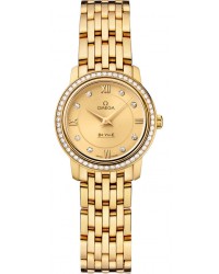 Omega De Ville  Quartz Women's Watch, 18K Yellow Gold, Champagne Dial, 424.55.24.60.58.001
