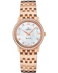 Omega De Ville  Quartz Women's Watch, 18K Rose Gold, Mother Of Pearl Dial, 424.55.27.60.55.002