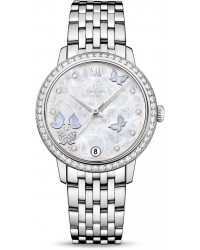 Omega De Ville  Automatic Women's Watch, 18K White Gold, Silver Dial, 424.55.33.20.55.003