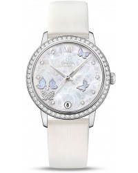Omega De Ville  Automatic Women's Watch, 18K White Gold, Silver Dial, 424.57.33.20.55.001